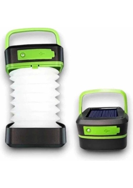 Kamp Feneri Lambası Solar Güneş Enerji Portatif Işıldak Şarjlı ( Lisinya )