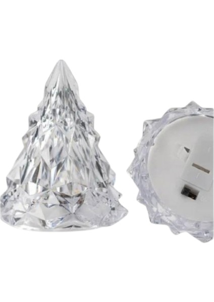 Beyaz Kristal Görünümlü LED Buzdağı Atmosfer Işığı, Yılbaşı ve Noel Dekorasyonu