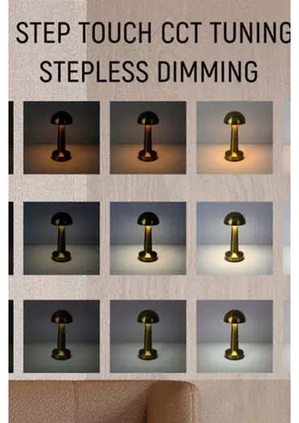 Şarjlı Dokunmatik Mantar Başlıklı Masa Lambası, Şık ve Lüks Işıklandırma fırsatları