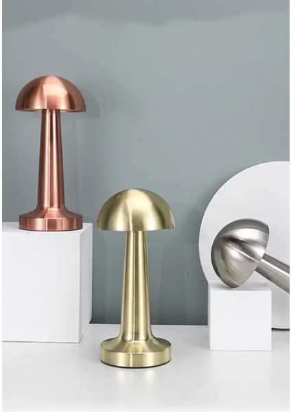 Şarjlı Dokunmatik Mantar Başlıklı Masa Lambası, Şık ve Lüks Işıklandırma