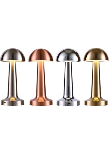 Şarjlı Dokunmatik Mantar Başlıklı Masa Lambası, Şık ve Lüks Işıklandırma