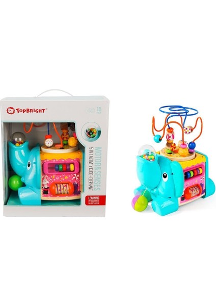 3906 Sun-Tahta Oyuncaklar Aktivite Küpü 5 In 1