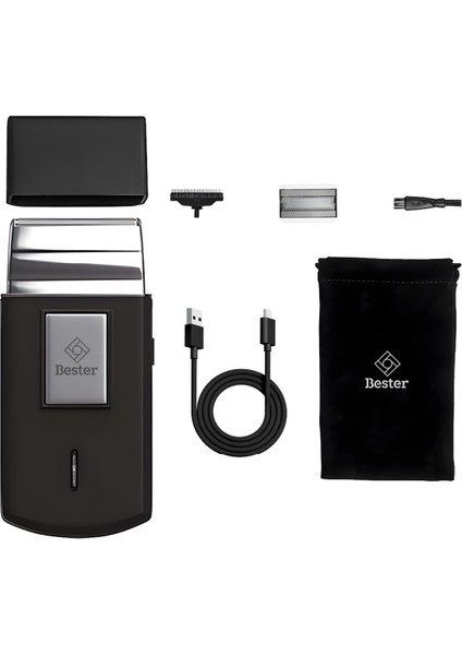 Seyahat Için Hafif ve Pratik Tıraş Makinesi - Siyah