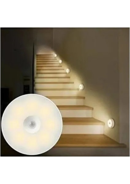 Hareket Sensörlü Parlak LED Lamba, Pembe Renk, Enerji Tasarruflu ve Şık Tasarım