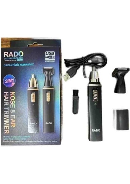 Rado 3138 2 Başlıklı Kulak Burun Saç Traş Makinesi