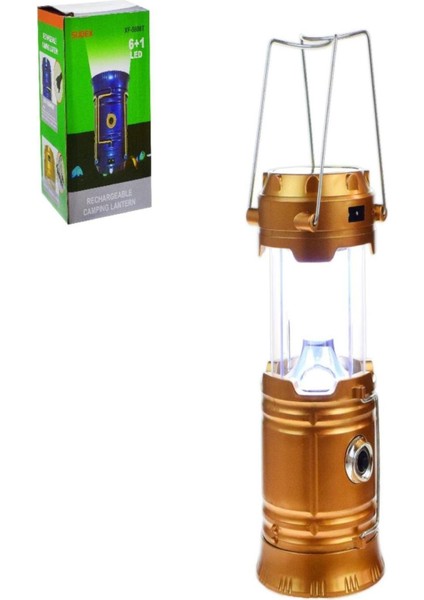 Çok Renkli Solar Kamp Lambası 6+1 Led, Hafif ve Taşınabilir, Doğa Dostu, Enerji Tasarruflu