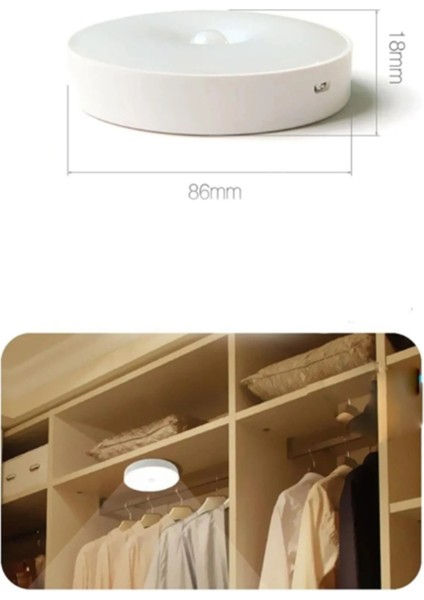 2'li Hareket Sensörlü Kablosuz USB LED Lamba Beyaz Işık modelleri