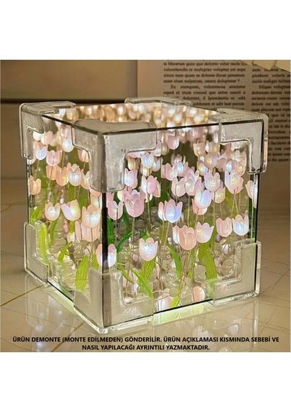 Pembe Sonsuz Lale Gece Lambası 10X10, Şık ve Dekoratif Aydınlatma Seçeneği modelleri
