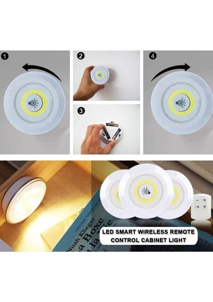 Uzaktan Kumandalı ve Ayarlanabilir Işık Seviyeli 4’lü LED Lamba Seti indirimleri