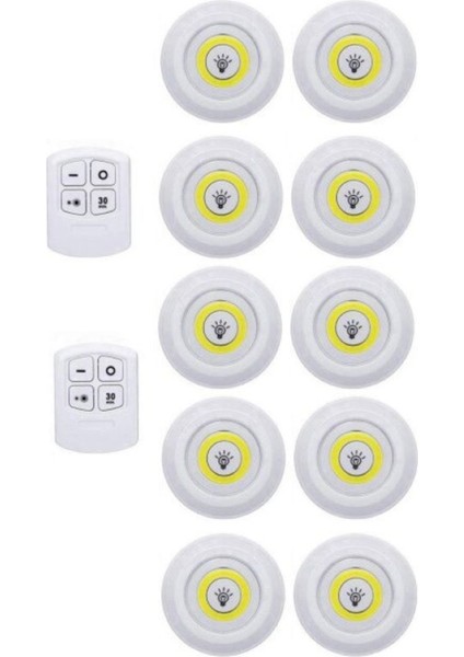 Uzaktan Kumandalı ve Ayarlanabilir Işık Seviyeli 4’lü LED Lamba Seti