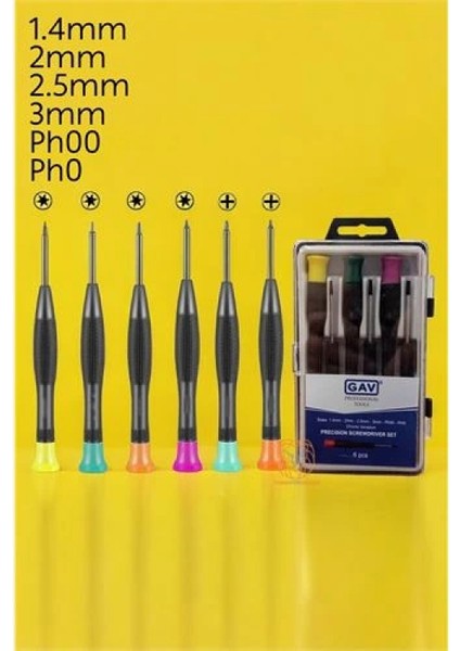 Modacar Saat Telefon Tamir Tork Tornavida Seti 6'lı fiyatları