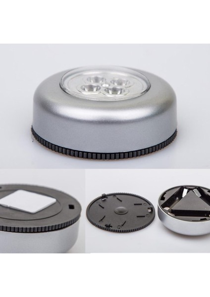 Iki Adet Kablosuz, Dokunmatik, Pilli, 3 Ledli Aydınlatma, Beyaz Renkli Set