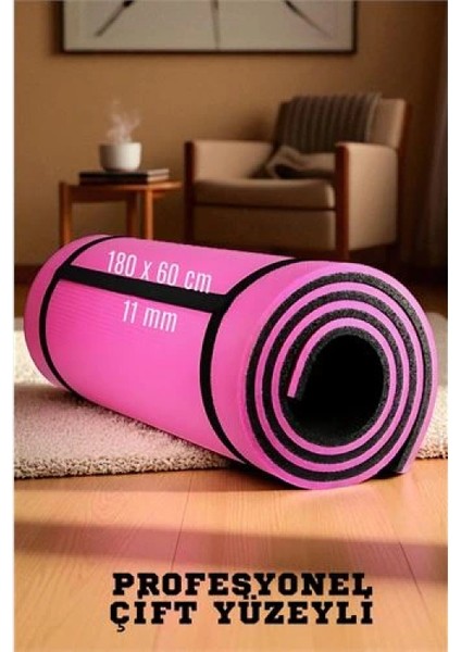 Modacar Pilates Matı- Spor Matı - Yoga Matı 11 mm Çift Taraflı Pembe fiyatları