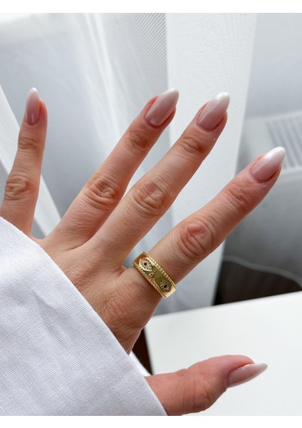 Çelik Nazar Göz Yüzük