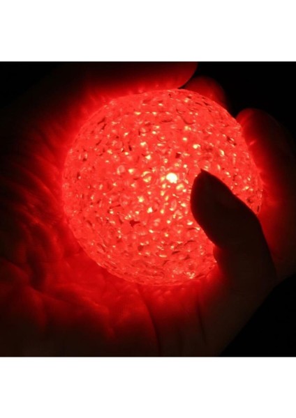 Renkli LED Kristal Top Dekoratif Gece Lambası 6.5 cm Çap