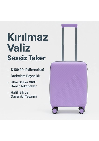 Wexta PP820-SH32 Triangle Mor Büyük Boy Valiz modelleri
