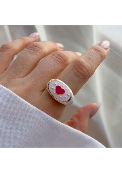 Çelik Kalpli Mineli Yüzük