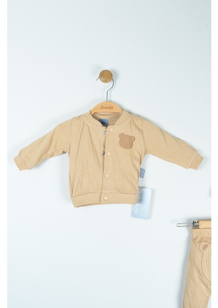 Ayıcık Nakışlı Müslin Bebek Takım Üç Parça (6-24 Ay) fırsatları