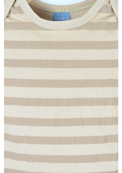 Ayıcık Nakışlı Müslin Bebek Takım Üç Parça (6-24 Ay)