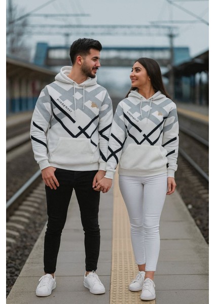 Erkek & Kadın 3 Iplik Şardonlu Kapüşonlu Sweatshirt