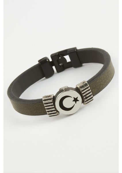 Ay Yıldız Kaliteli Suni Deri Bileklik