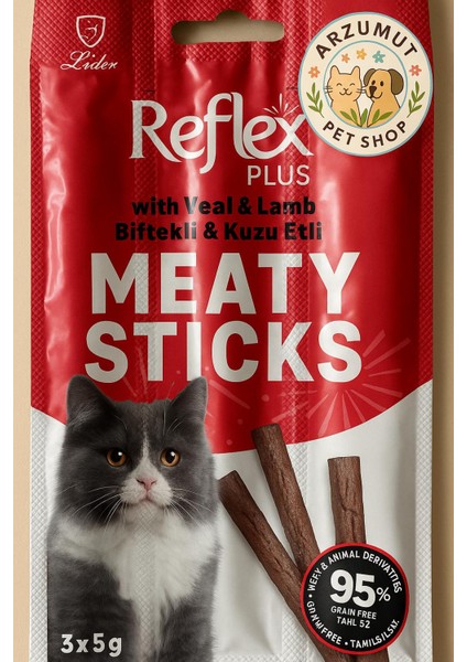 Kedi Ödül Sticks Biftek & Kuzu 3x5 G
