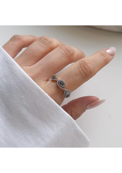 Çelik Taşlı Nazar Yüzük