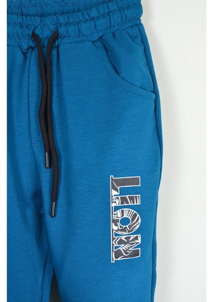 Aslan Baskılı Kapüşonlu 2’li Erkek Çocuk Takımı(11-14)