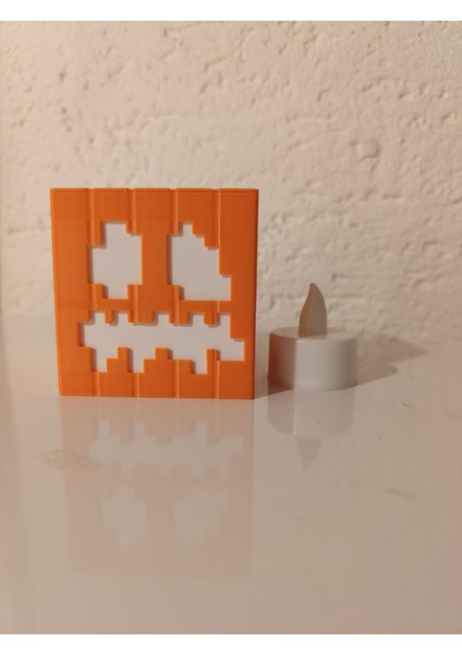 Turuncu Balkabağı Şeklinde Minecraft Tealight LED Lamba, Cadılar Bayramı Dekoru fiyatları