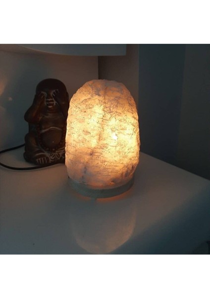 4 kg Orijinal Çankırı Tuz Lambası Kristal Sarı Gece Aydınlatması