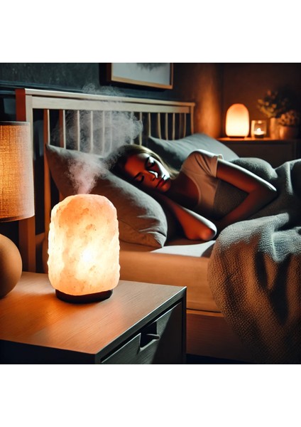 4 kg Orijinal Çankırı Tuz Lambası Kristal Sarı Gece Aydınlatması