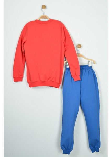 Kırmızı Sweat & Saks Mavi Eşofman Alt 2’li Erkek Çocuk Takımı(11-14) fiyatları