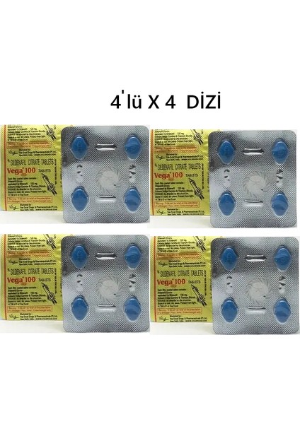 Vega 100 Mg 4'lü x 4 Dizi Performansa Destek Eksta Guç Ultra Kuvvet GEÇIKTIRICILI16 Hap Etkili Sertlestırıcıli9 ARTTIRIÇI16 ISTEK_ÇI-ALI_S_20_GIZLPKTLEMEE %100 Orijinal Ürün