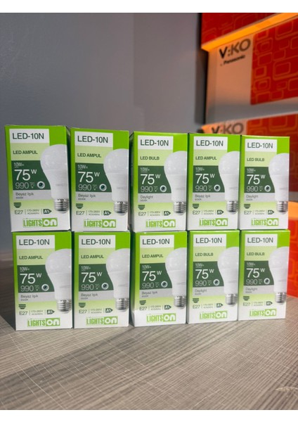 10W LED Ampul Beyaz Renk(10 Adet)