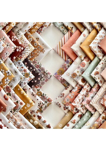 Patchwork Kumaş Seti – 60 Adet 20X20 cm | %100 Pamuk Saten | El Işi, Dikiş, Quilting ve Hobi Için fiyatları