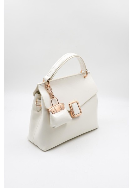 Ithal Kadın Çanta Charmlı El Çantası KB006 - Beyaz modelleri