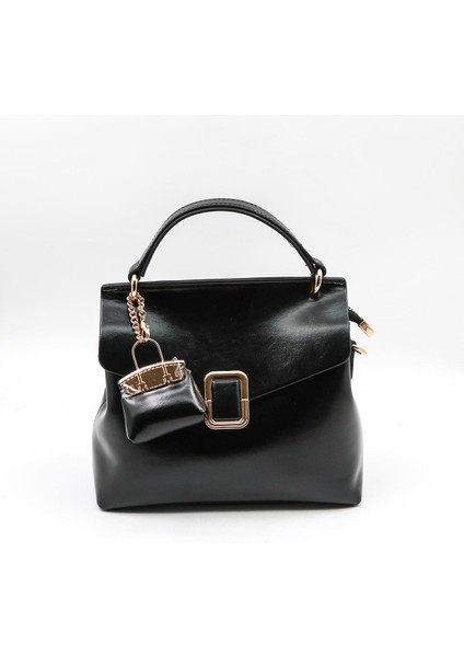 Ithal Kadın Çanta Charmlı El Çantası KB006 - Siyah