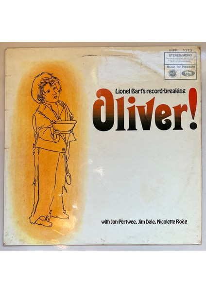 Lionel Bart With Jon Pertwee, Jim Dale, Nicolette Roeg With Geoff Love & His Orchestra Oliver With Cast Lp Plak (Orijinal Dönem Baskı)