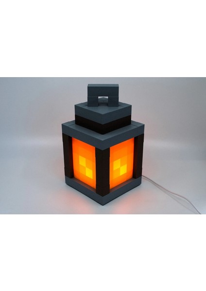Minecraft Temalı Midi Turuncu Gece Lambası, Figür Yuvasıyla Keyifli Atmosfer Sağlar fiyatları