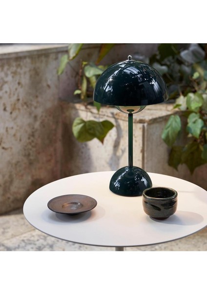 Şarjlı 3 Modlu Yuvarlak Masa Lambası, LED Gece Işığı, Siyah Renk modelleri