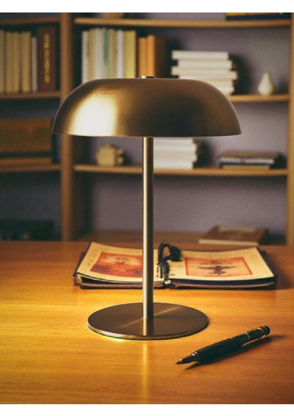 Şarjlı Dokunmatik Mantar Şekilli LED Masa Lambası, Şık ve Kullanışlı Aydınlatma Seçeneği