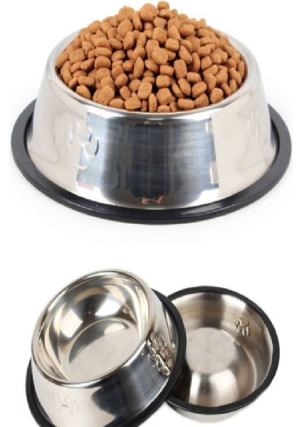 Paslanmaz Çelik Metal Mama Kabı 22 cm