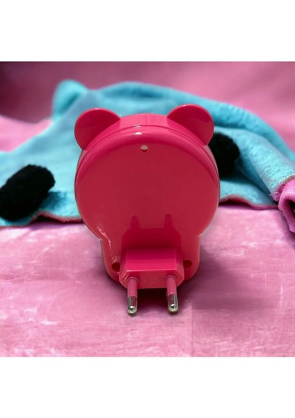 Sevimli Panda Bebek Çocuk Odası Gece Lambası, Prize Tak, 2W Beyaz LED Işık fırsatları