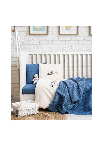 Sea Soul Yatak Örtülü Bebek Nevresim Takımı – %100 Pamuk, Nefes Alabilir