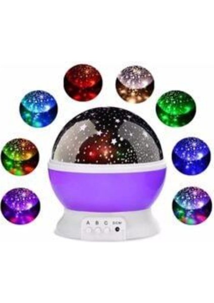 Çok Renkli Dönen Yıldız Gece Lambası, Yumuşak Işıklandırma