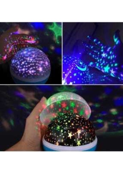 Çok Renkli Dönen Yıldız Gece Lambası, Yumuşak Işıklandırma fiyatları