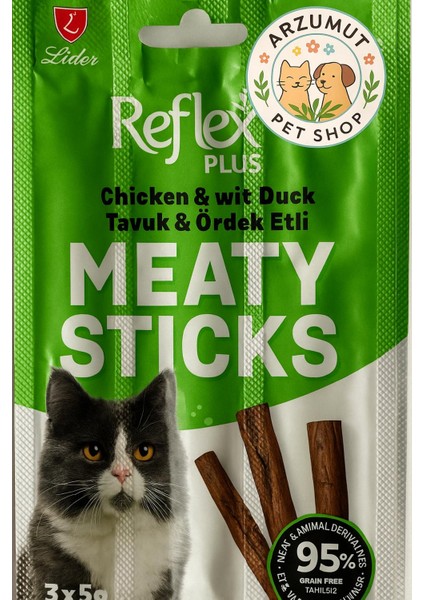Kedi Ödül Sticks Tavuk & Ördek 3x5 G