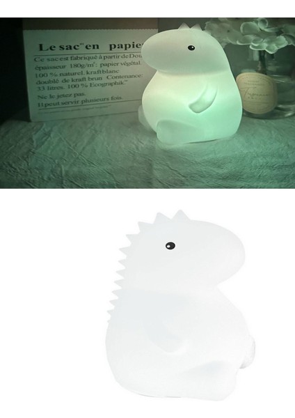 Renkli Dinozor Şekilli Dokunmatik Gece Lambası, Çocuklar Için Eğlenceli Işık Hilesi modelleri