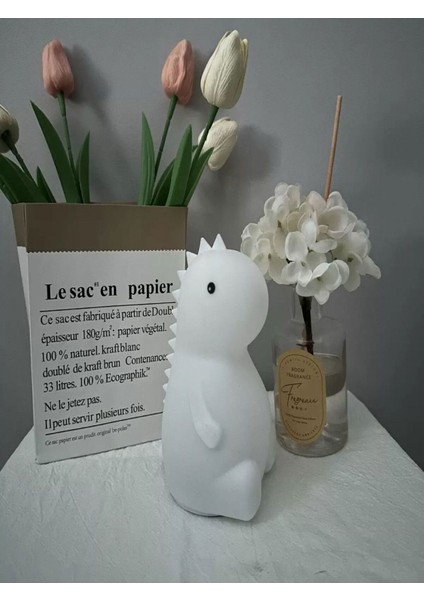 Renkli Dinozor Şekilli Dokunmatik Gece Lambası, Çocuklar Için Eğlenceli Işık Hilesi