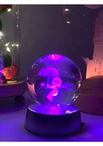 Renkli Işıklı Kristal Cam Küre, Şık ve Sıcak Atmosfer Yaratır modelleri